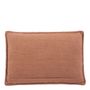 Coussins - Coussin LOUISE lin - Terracotta - BLANC D'IVOIRE