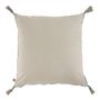 Fabric cushions - MATTEO cushion cover in cotton and linen velvet - Petrol - 50 x 50 cm - BLANC D'IVOIRE