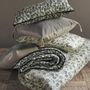 Fabric cushions - MATTEO cushion cover in cotton and linen velvet - Gray - 50 x 50 cm - BLANC D'IVOIRE