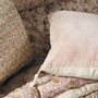 Coussins textile - Housse de coussin MATTEO en velours de coton et lin - Rose - 30 x 40 cm - BLANC D'IVOIRE