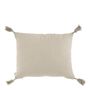 Coussins textile - Housse de coussin MATTEO en velours de coton et lin - Rose - 30 x 40 cm - BLANC D'IVOIRE
