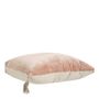 Coussins textile - Housse de coussin MATTEO en velours de coton et lin - Rose - 30 x 40 cm - BLANC D'IVOIRE