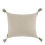 Coussins textile - Housse de coussin MATTEO en velours de coton et lin - Gris - 30 x 40 cm - BLANC D'IVOIRE