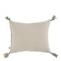Cushions - MATTEO velvet and linen cushion - Celadon - BLANC D'IVOIRE