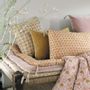 Cushions - MATTEO velvet and linen cushion - Pink - BLANC D'IVOIRE