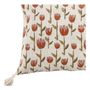 Fabric cushions - TULIPE cushion cover in polycotton - 50 x 50 cm - BLANC D'IVOIRE