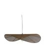Hanging lights - ALBA pendant light in brown weave - ø 90 cm - BLANC D'IVOIRE