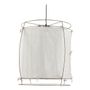 Suspensions - Suspension JADE en tissu blanc et métal doré finition laiton - Grand modèle - H. 75 cm - BLANC D'IVOIRE