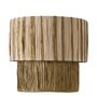Wall lamps - Non-electrified raffia wall light NIA - Gold and natural - BLANC D'IVOIRE