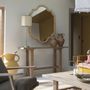 Lampes à poser - Pied de lampe JULIETTE en métal doré - - ø 16 x 57 cm - BLANC D'IVOIRE