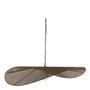 Hanging lights - ALBA pendant light in brown weave - ø 120 cm - BLANC D'IVOIRE