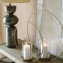 Table lamps - AMALIANE lamp base in gold metal - ø 19 x 57.5 cm - BLANC D'IVOIRE