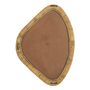 Miroirs - Miroir COSMO en rotin et métal doré finition laiton - Grand modèle - H. 69 cm - BLANC D'IVOIRE