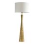 Table lamps - MALIA lamp base antique brass - BLANC D'IVOIRE
