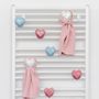 Gifts - Heart ceramic hanger for towel rail radiators - LETSHELTER SRL
