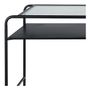 Office sets - ERNEST desk in black metal and glass top - BLANC D'IVOIRE