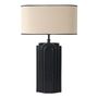 Table lamps - ACHILLE lamp base in black metal - 21 x 13 x 50 cm - BLANC D'IVOIRE