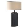 Table lamps - ACHILLE lamp base in black metal - 21 x 13 x 50 cm - BLANC D'IVOIRE