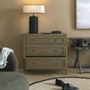 Table lamps - ACHILLE lamp base in black metal - 21 x 13 x 50 cm - BLANC D'IVOIRE