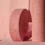 Vases - Pink Glass and stone vase for flowers, Cochlea della Metamorfosi n°2 - COKI