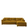 Sofas - ANGIE chaise longue sofa in velvet - Saffron - BLANC D'IVOIRE