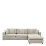 Sofas - ANGIE linen blend chaise longue sofa - Natural - BLANC D'IVOIRE