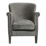 Armchairs - CLAUDE armchair dark gray - BLANC D'IVOIRE
