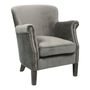 Armchairs - CLAUDE armchair dark gray - BLANC D'IVOIRE