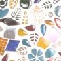 Table lamps - Rainbow big oval handmade lamp in mosaic glass height 32 cm. - SOUL LIGHT EUROPE
