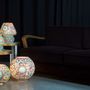 Table lamps - Rainbow big oval handmade lamp in mosaic glass height 32 cm. - SOUL LIGHT EUROPE