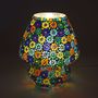 Table lamps - Flower Garden big mashroom handmade lamp in mosaic glass height 32 cm. - SOUL LIGHT EUROPE