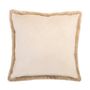 Cushions - AX74026 Beige Mongolian Cushion 50X50Cm - ANDREA HOUSE