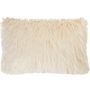 Cushions - AX74029 Ivory Hairy Faux Cushion 40X60Cm - ANDREA HOUSE