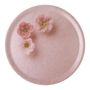 Trays - Round design serving tray - Trompe-l'oeil pink flowers 38 cm - MONBOPLATO