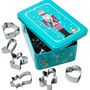 Caskets and boxes - Metallic box decorated with 18 Christmas cutters - PATISSE | MALI'S