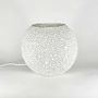 Table lamps - White Daisy medium oval Handmade Lamp in mosaic glass h. 25 cm. - SOUL LIGHT EUROPE