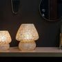 Table lamps - Yellow Daisy medium oval Handmade Lamp in mosaic glass h. 25 cm. - SOUL LIGHT EUROPE