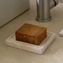Bathroom equipment - Diatomaceous Earth Ceramic Soap Dish Stripe - LEAF HOME
