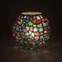Lampes de table - Grande lampe ovale Harlequin faite main en verre mosaïque h. 32 cm. - SOUL LIGHT EUROPE