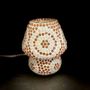 Lampes de table - Lampe artisanale Sunset small mashroom en verre mosaïqué h. 17 cm. - SOUL LIGHT EUROPE