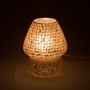 Table lamps - Artist's Yellow medium mashroom Handmade Lamp in mosaic glass h. 25 cm - SOUL LIGHT EUROPE