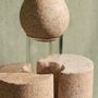 Vases - Vase en pierre marron modéré avec verre transparent, PAPILIO MAGNO - COKI