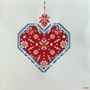 Napkins - Embroidered heart - FRANÇOISE PAVIOT
