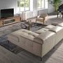 Sofas - Right chaise longue sofa sand leather - ANGEL CERDÁ