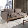 Sofas - 3 seater sofa in brown fabric - ANGEL CERDÁ