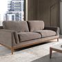 Sofas - 3 seater sofa in brown fabric - ANGEL CERDÁ