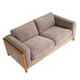 Sofas - 2 seater sofa in brown fabric - ANGEL CERDÁ