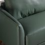 Sofas - Right chaise longue sofa in green leather - ANGEL CERDÁ