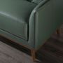 Sofas - Left chaise longue sofa in green leather - ANGEL CERDÁ