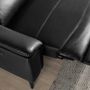 Sofas - Right chaise longue relaxation sofa in black leather - ANGEL CERDÁ
